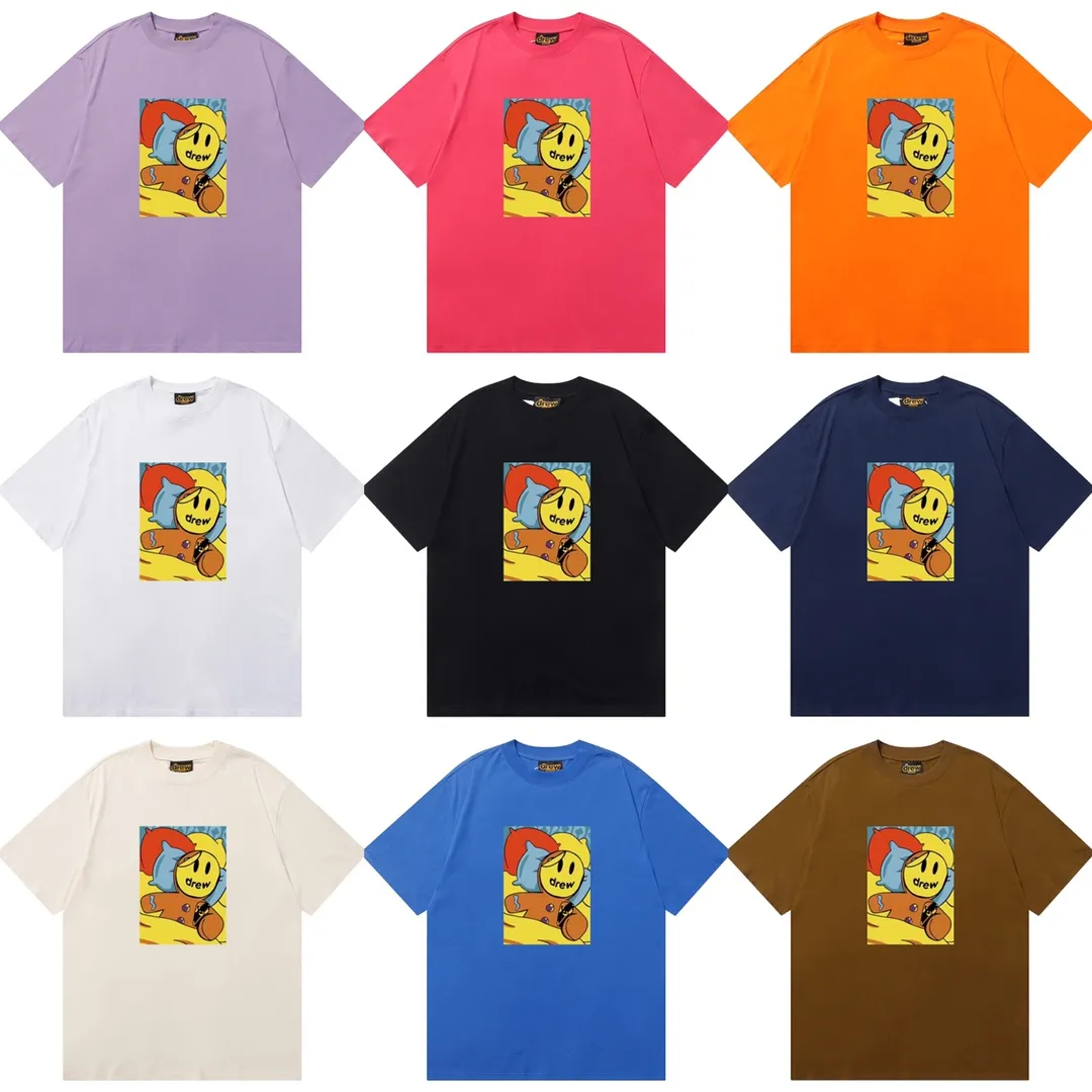 D 019 9 2023SS Same Style drew T g , ！ Quality！！ ， Quality！！ ， ！！ ， ， ， ， ， 。 Sizes：S M L XL ：Black White Royal Blue Red Brown White Orange
